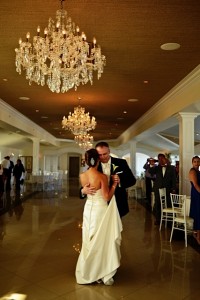 Julianne in perfect wedding gown dancing with Kyle